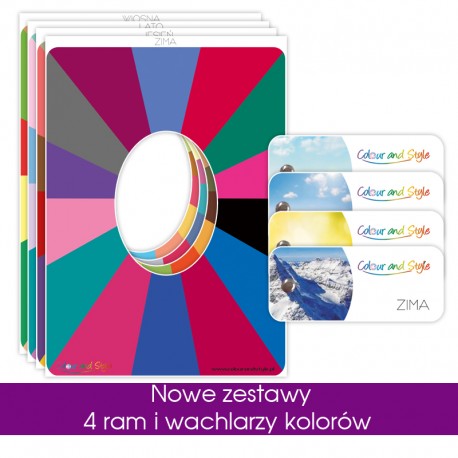 Zestaw 4 ram i karnetów kolorystycznych